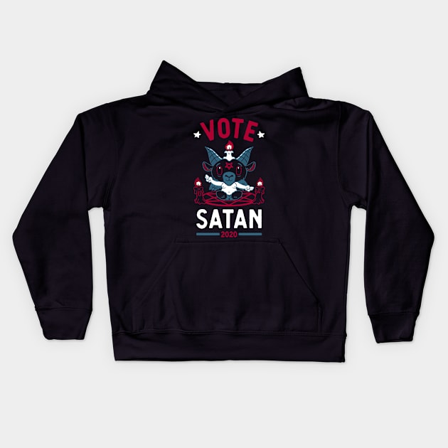 Vote Satan - Vote 2020 - Election - Creepy Cute - Goth Kids Hoodie by Nemons